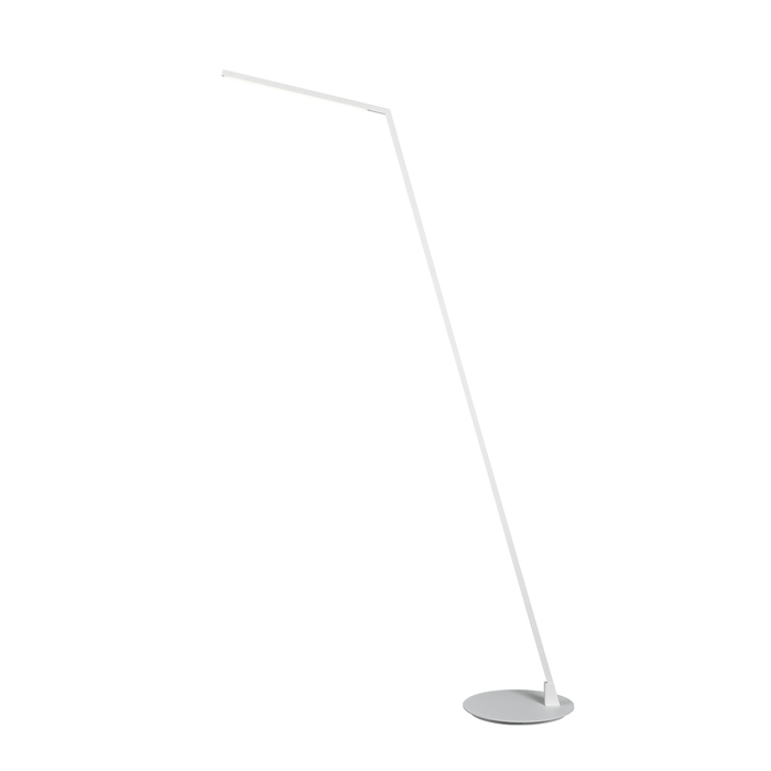 Miter LED Floor Lamp - White Finish