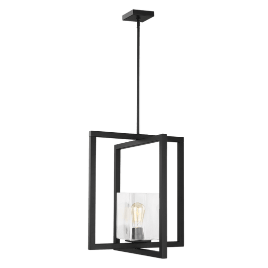 Mitte Small Hall / Foyer Lantern - Midnight Black Finish