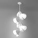Mod 6-Light LED Pendant - White Finish Metal White Shade
