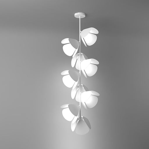Mod 9-Light LED Pendant - White Finish Metal White Shade