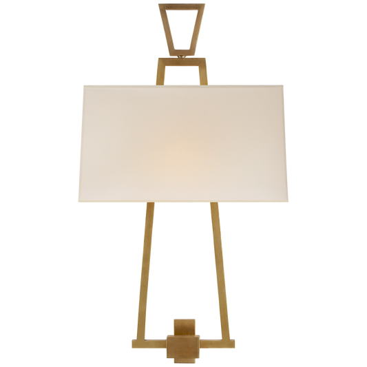 Modern Darlana Bouillotte Sconce - Antique-Burnished Brass Finish