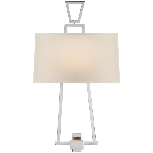 Modern Darlana Bouillotte Sconce - Polished Nickel Finish