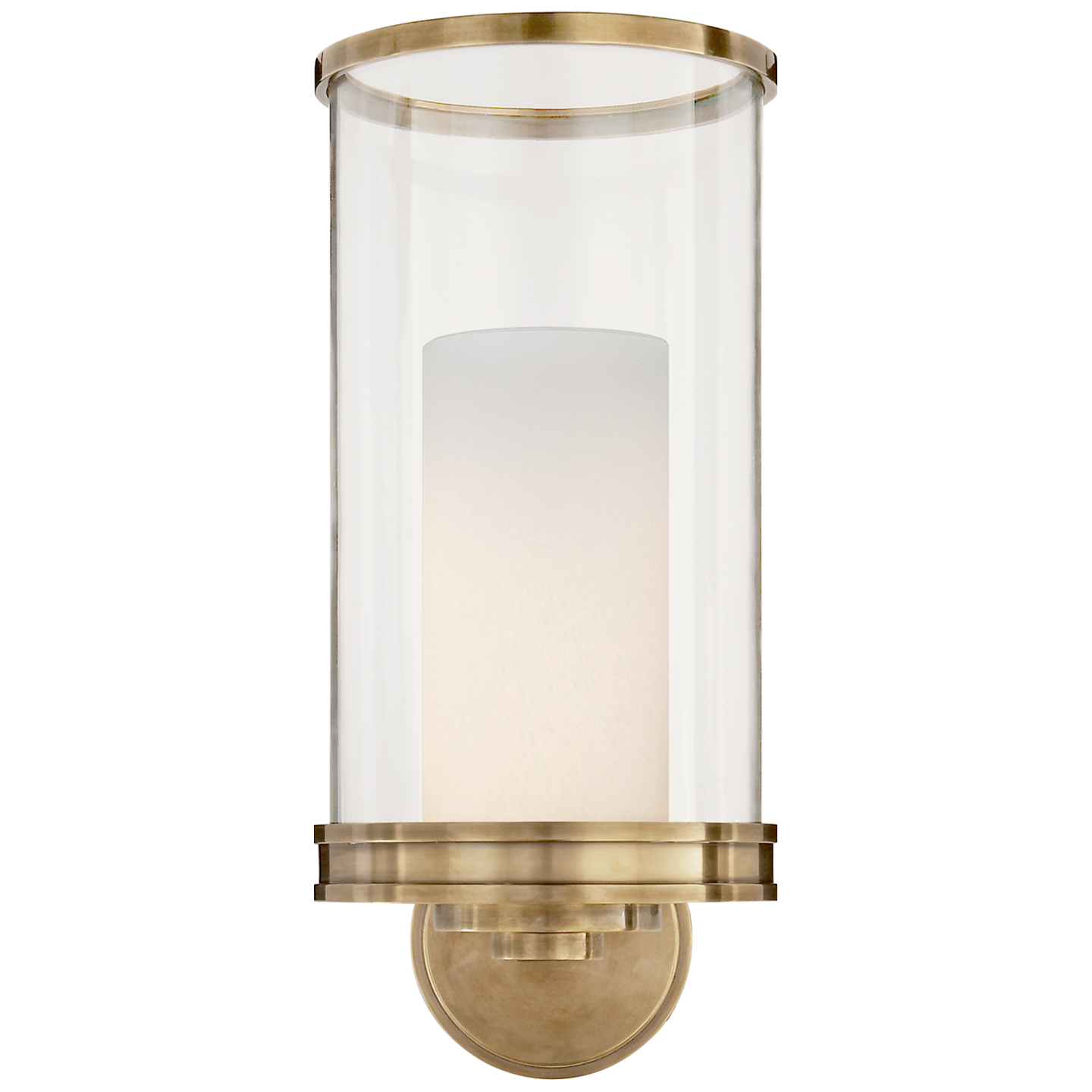 Modern Hurricane Sconce - Natural Brass Finish