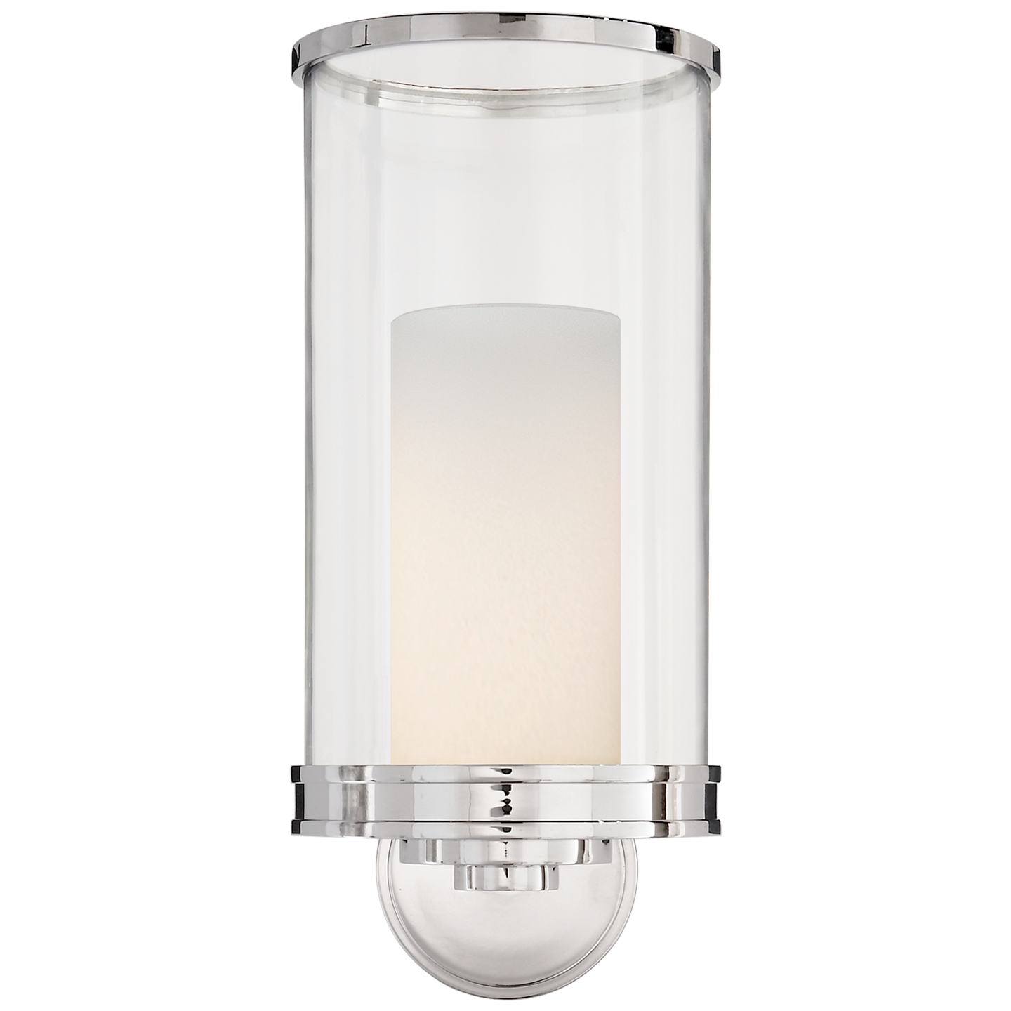 Modern Hurricane Sconce - Polished Nickel Finish