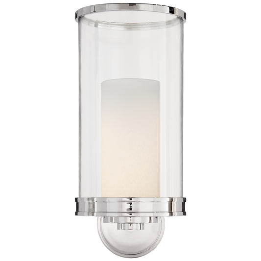 Modern Hurricane Sconce - Polished Nickel Finish