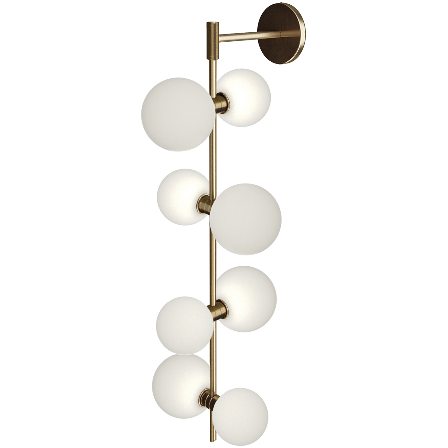 Modern Rail Wall Sconce Orbs