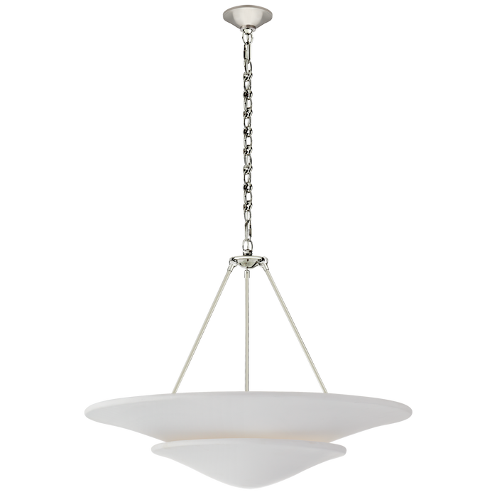 Mollino Large Tiered Chandelier - Polished Nickel Finish