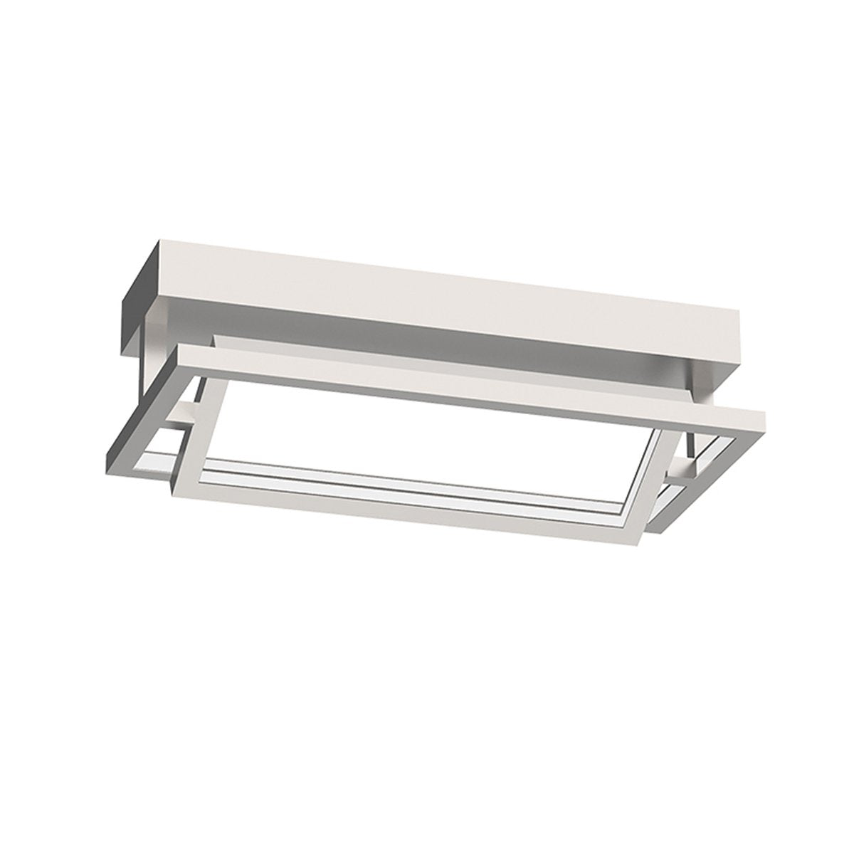 Mondrian Large LED Flushmount - Brushed Nickel Finish