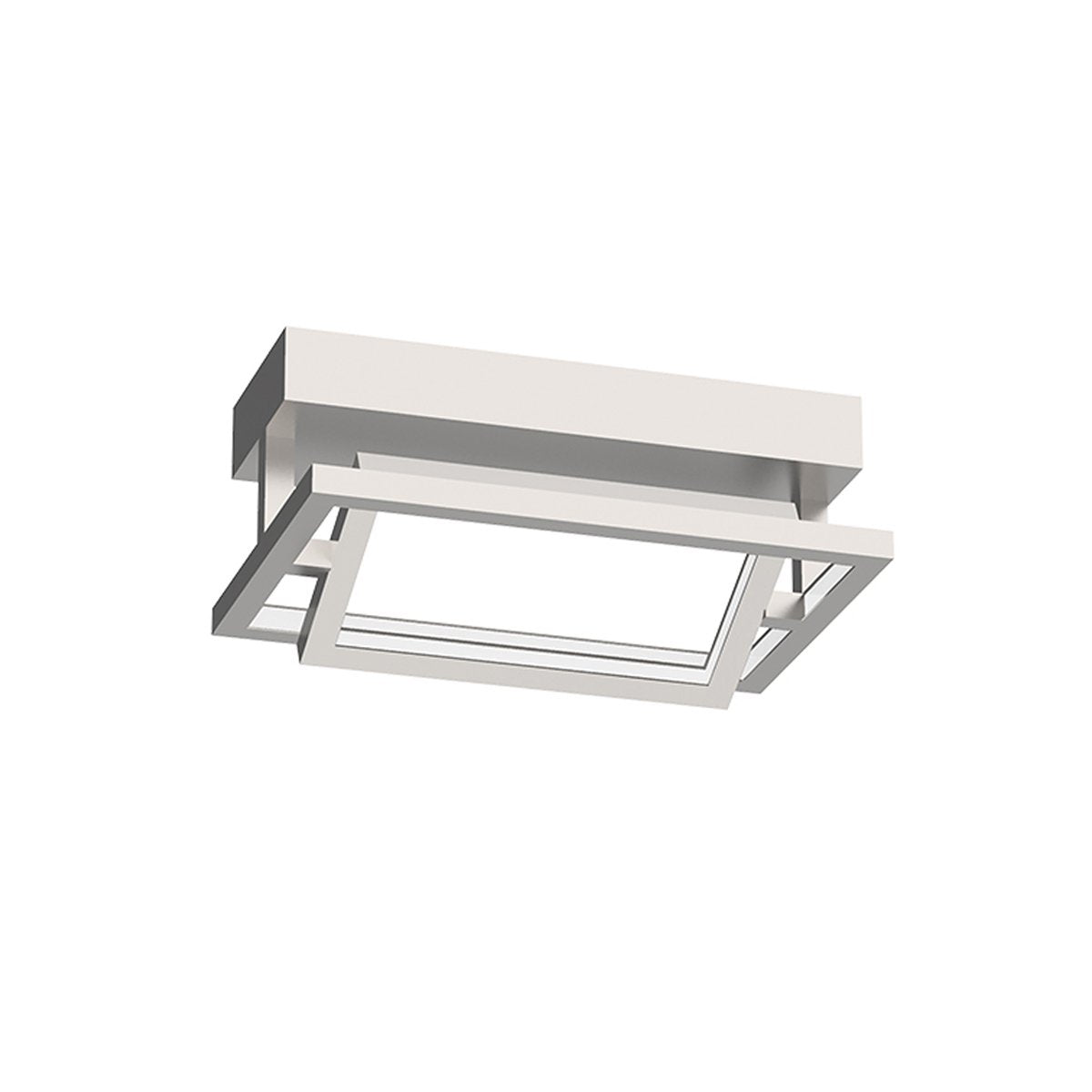 Mondrian Small LED Flushmount - Brushed Nickel Finish