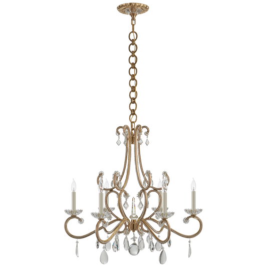 Montmartre Medium Chandelier - Hand-Rubbed Antique Brass