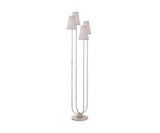 Montreuil Floor Lamp - Burnished Silver Leaf Finish