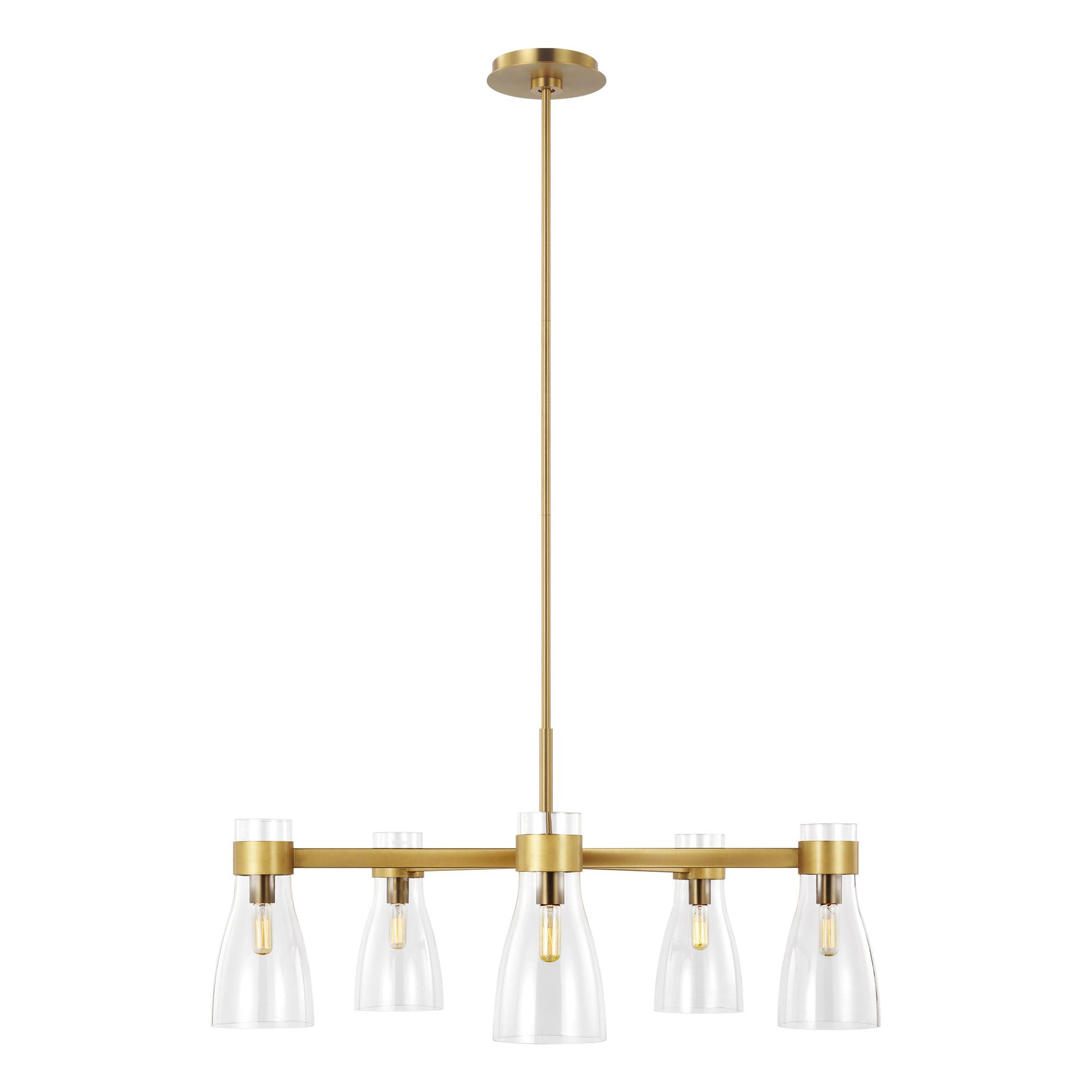 Moritz 5-Light Chandelier - Burnished Brass Finish