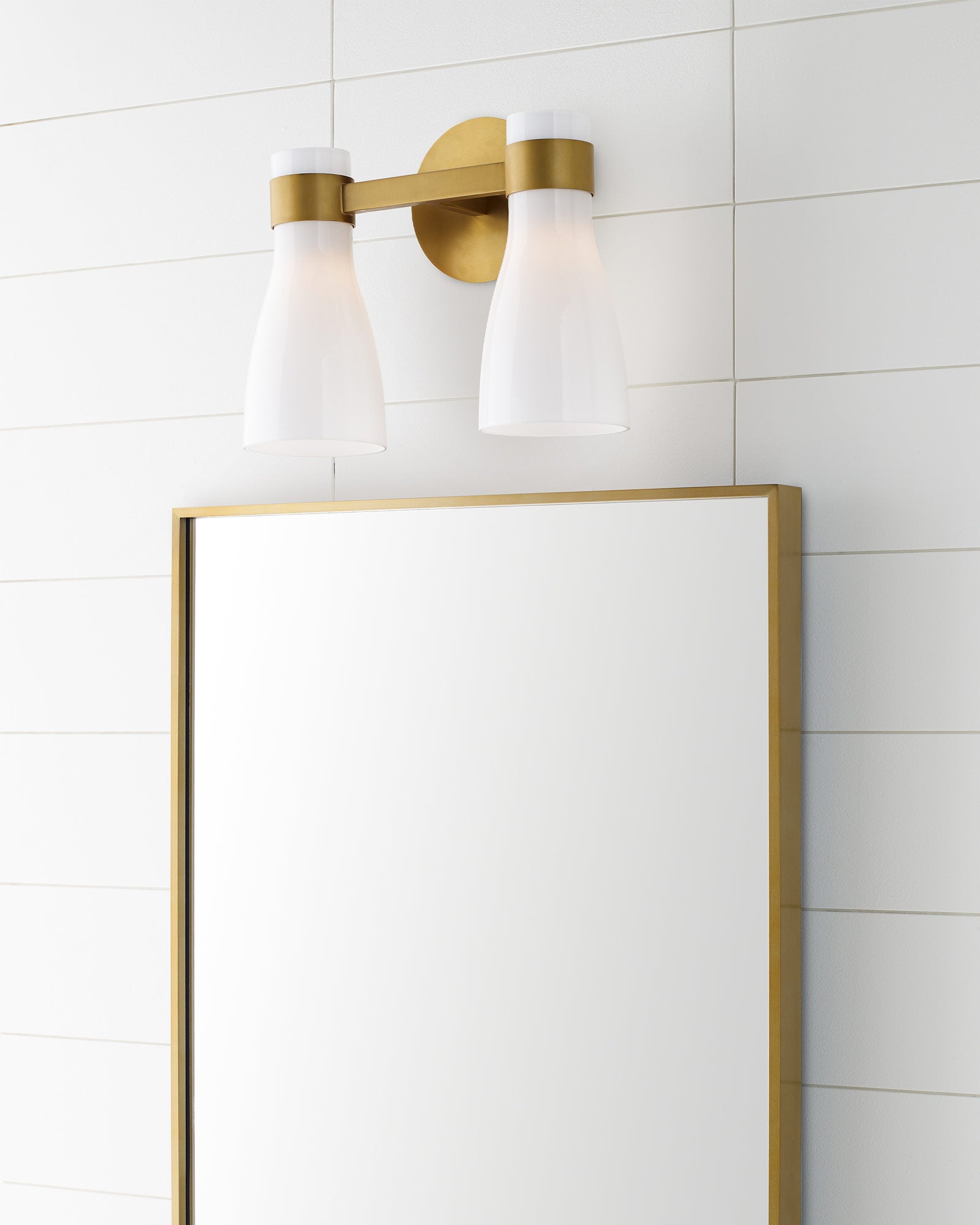 Moritz White Glass Vanity Light - Display