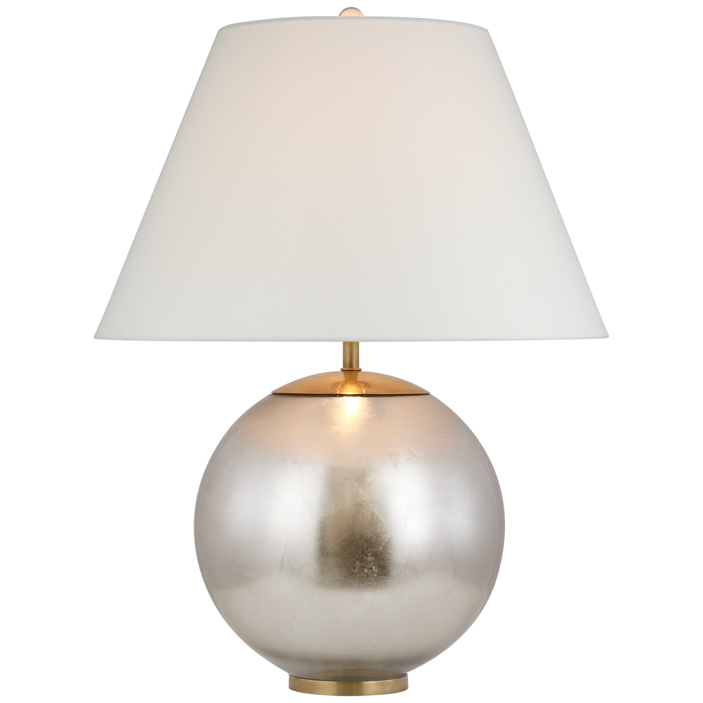 Morton Large Table Lamp Burnished Silver Leaf Finish