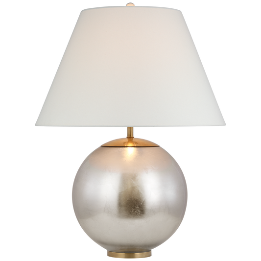 Morton Large Table Lamp Burnished Silver Leaf Finish