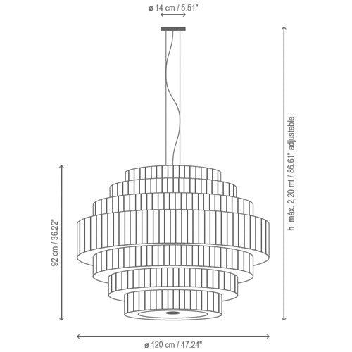 Mos 03 Pendant Light - Diagram