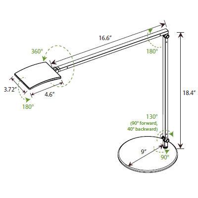 Mosso Pro LED Desk Lamp - Diagram