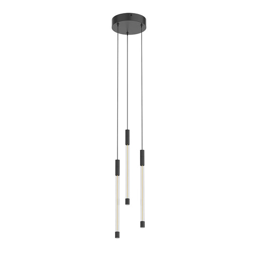 Motif 3 Light LED Multi Light Pendant - Black Finish