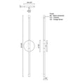 Load image into Gallery viewer, Motif Double LED Wall Sconce - Diagram
