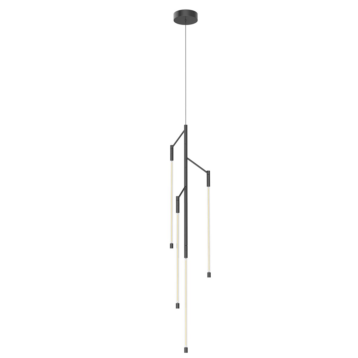 Motif Large LED Foyer Pendant - Black Finish