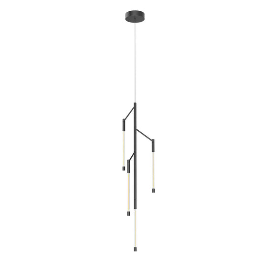 Motif Large LED Foyer Pendant - Black Finish