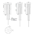 Load image into Gallery viewer, Motif LED Multi Light Pendant - Diagram
