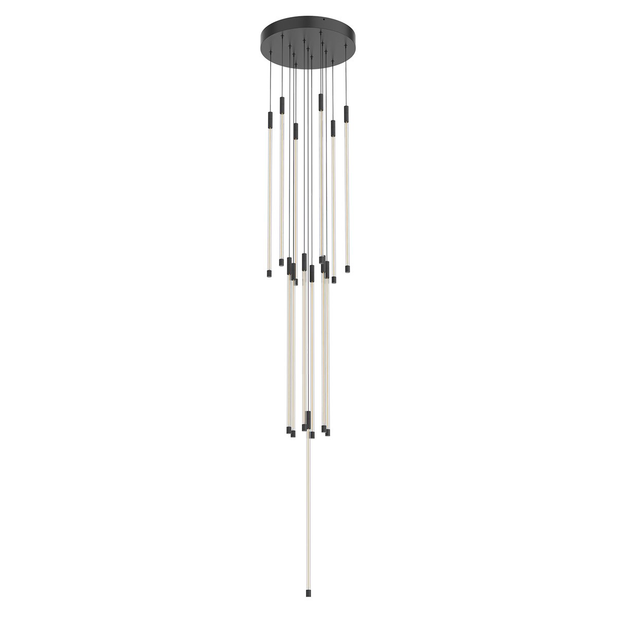 Motif Large LED Multi Light Pendant - Black Finish
