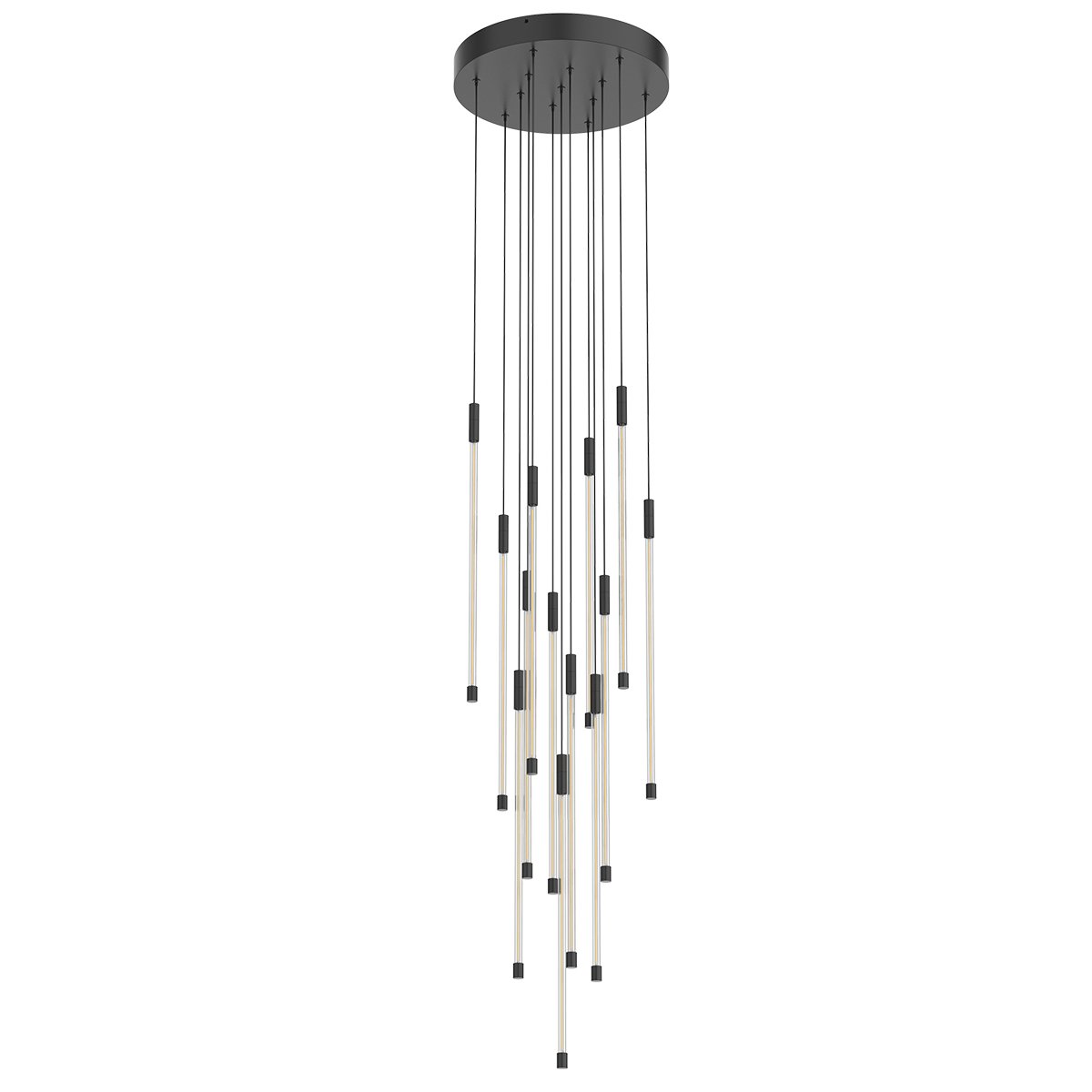 Motif Medium LED Multi Light Pendant - Black Finish