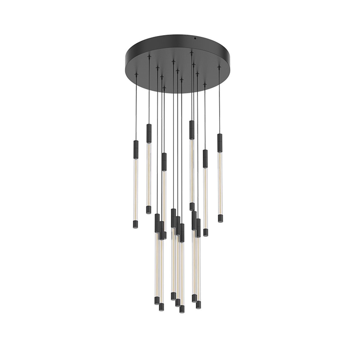 Motif Small LED Multi Light Pendant - Black Finish