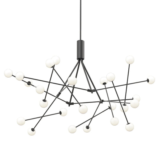 Moto Large LED Chandelier - Black Finish