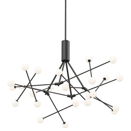 Moto Black LED Chandelier - Black Finish