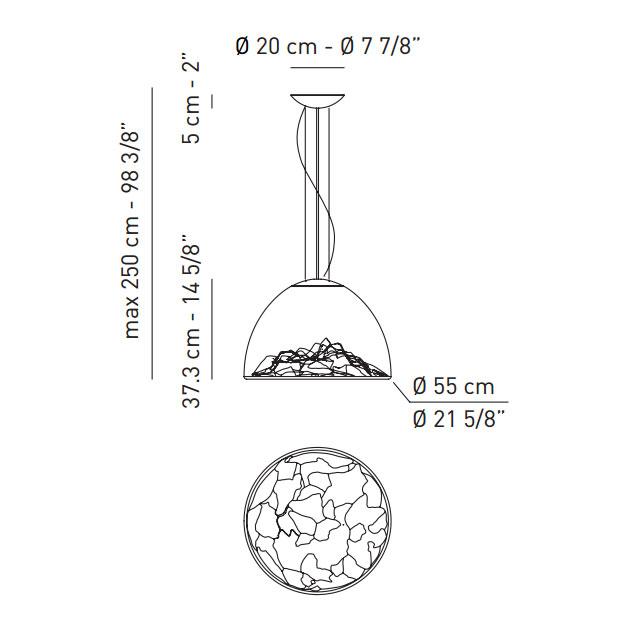 Mountain View Pendant Light - Diagram