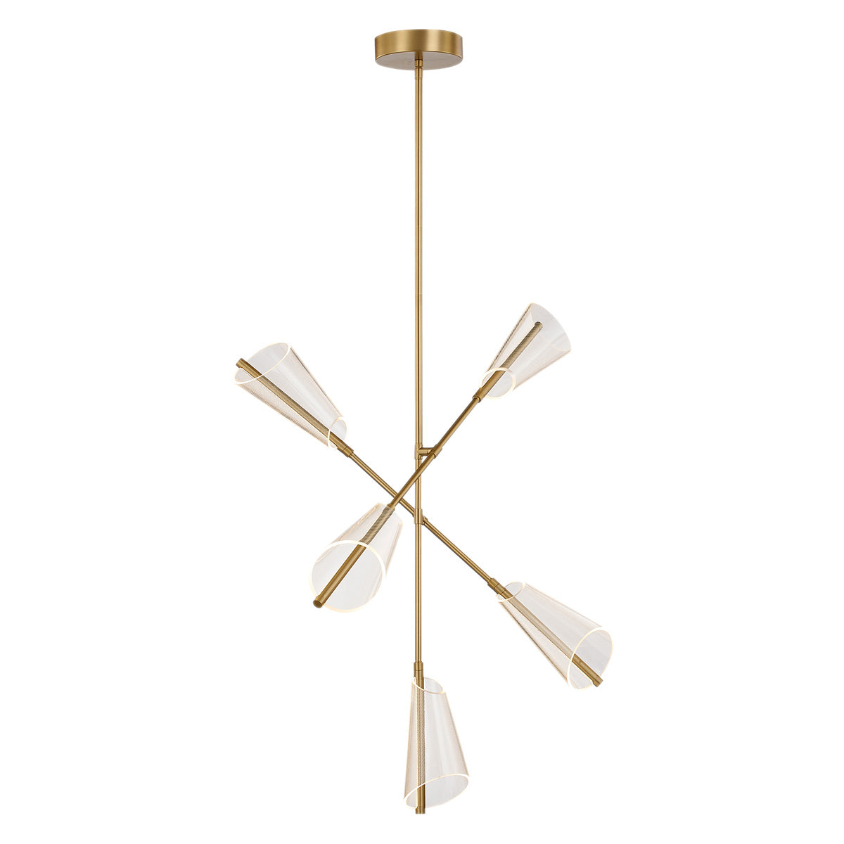 Mulberry LED Chandelier - Brushed Gold