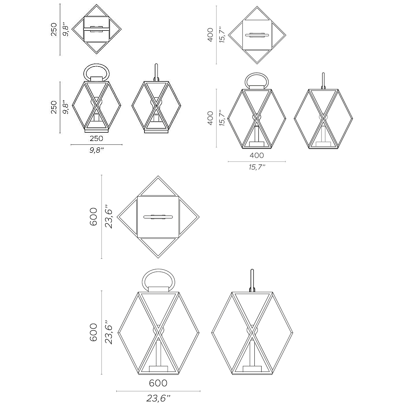 Muse Outdoor LED Rechargeable Table Lamp - Diagram