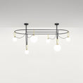 Load image into Gallery viewer, NH Ellipitic Chandelier - Black/Brushed Brass Finish
