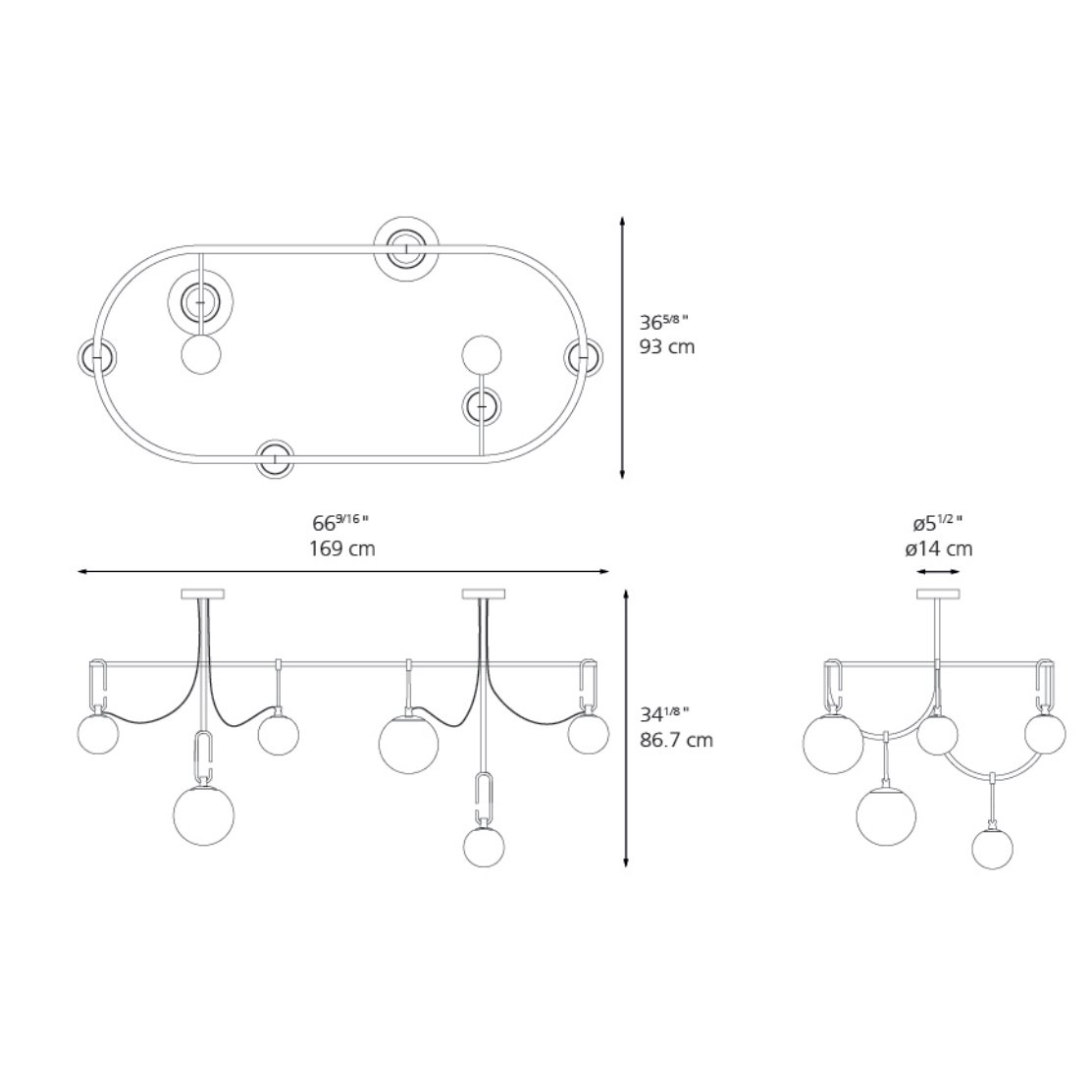 NH Ellipitic Chandelier - Diagram