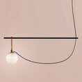 Load image into Gallery viewer, NH 32.3 Linear Suspension Small Globe - Brushed Brass/Black Finish
