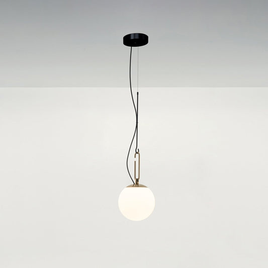 NH Medium Pendant - Black/Brushed Brass Finish