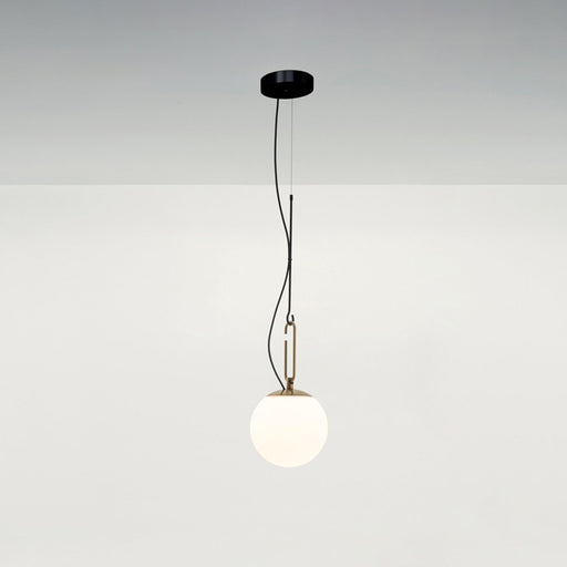 NH Medium Pendant - Black/Brushed Brass Finish