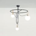 Load image into Gallery viewer, NH S4 Circular Chandelier - Black/Brushed Brass Finish
