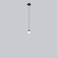 Load image into Gallery viewer, Nabila Small Pendant - Matte Black/Brushed Brass Finish with Clear Glass
