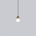 Load image into Gallery viewer, Nabila Small Pendant - Matte Black/Brushed Brass Finish with Clear Glass
