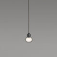 Load image into Gallery viewer, Nabila Small Pendant - Matte Black/Black Chrome Finish with Smoke Glass
