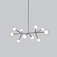 Load image into Gallery viewer, Nabila Rectangular Chandelier - Matte Black/Brushed Brass Finish
