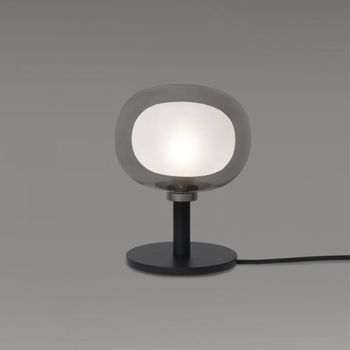 Nabila Side Table Lamp - Matte Black/Black Chrome Finish
