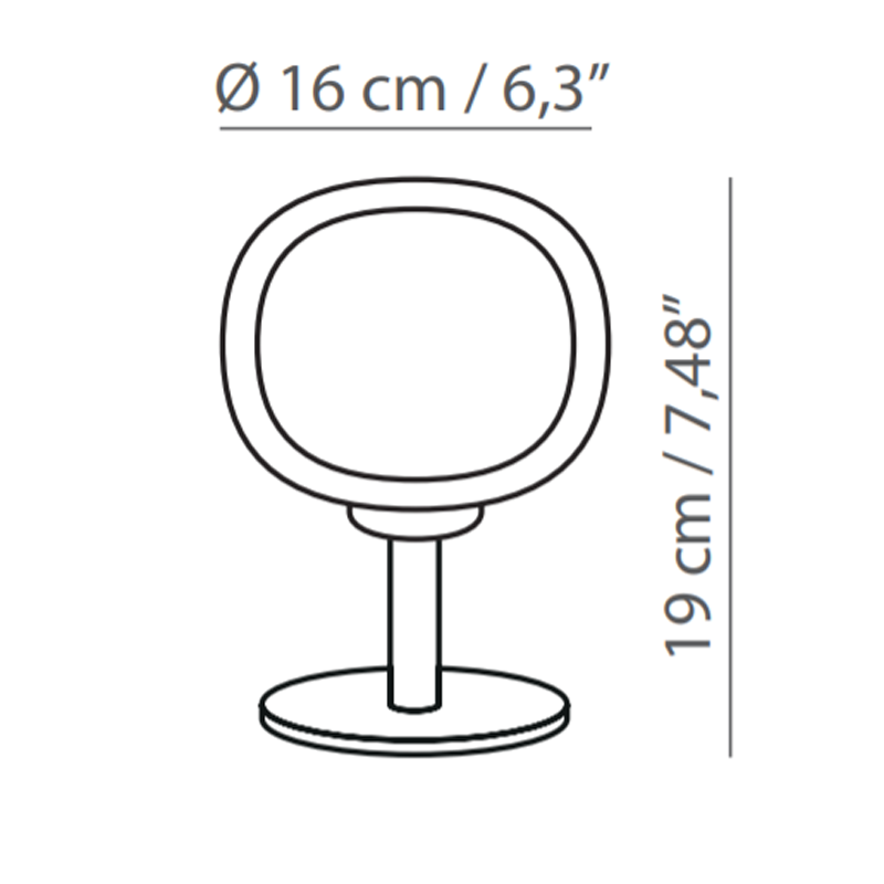 Nabila Side Table Lamp - Diagram