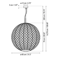 Load image into Gallery viewer, Nans Outdoor LED Sphere Pendant - Diagram
