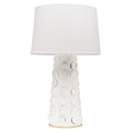 Load image into Gallery viewer, Naomi Table Lamp - White Lustro/Gold Leaf Finish
