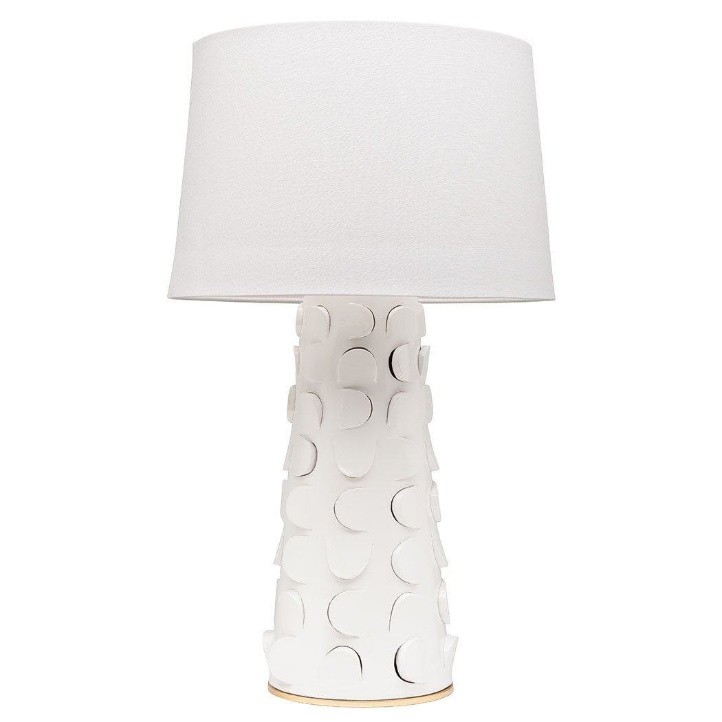 Naomi Table Lamp - White Lustro/Gold Leaf Finish