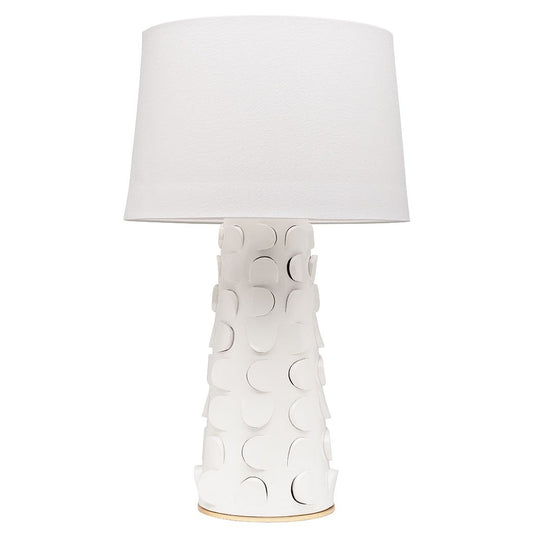 Naomi Table Lamp - White Lustro/Gold Leaf Finish